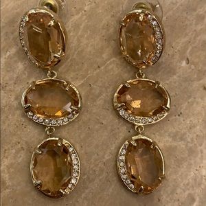 Hanging crystal earrings